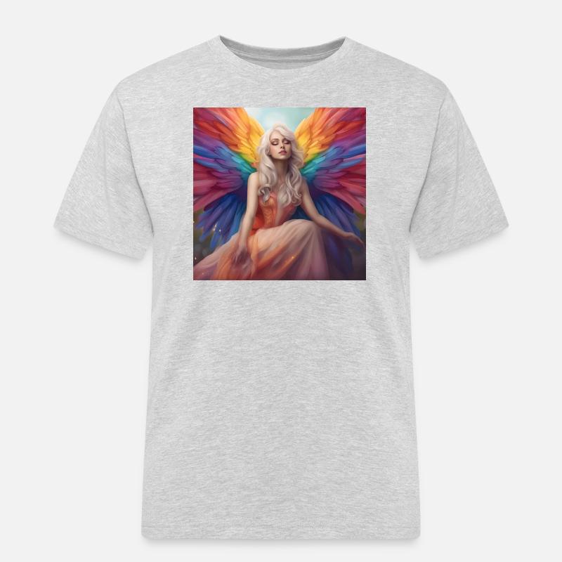 Rainbow Elf 4 - Männer Workwear T-Shirt - Grau meliert