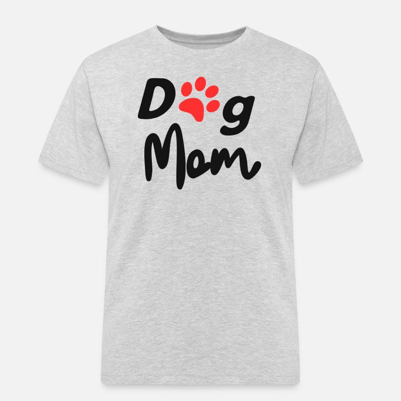 Hunde Mutter mit Pfote - Männer Workwear T-Shirt - Grau meliert