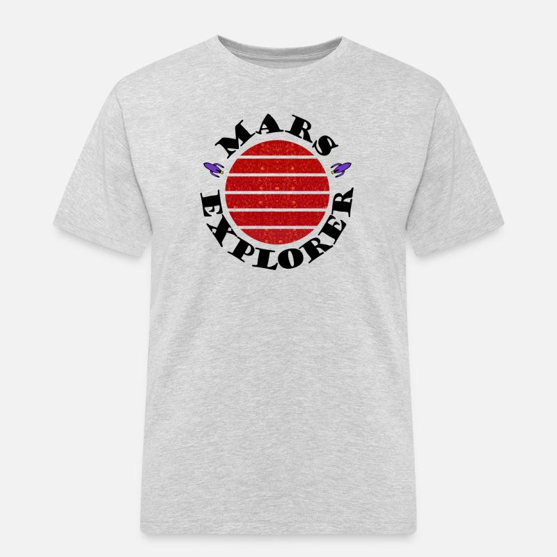 Die Entdecker des Mars - Männer Workwear T-Shirt - Grau meliert