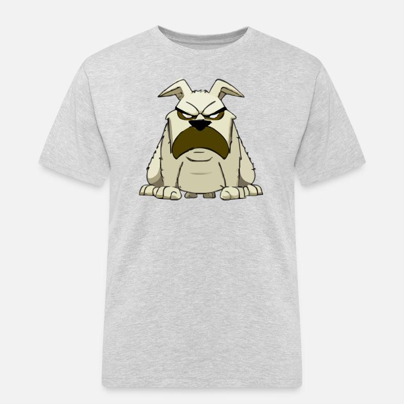 Xilo le chien grognon - T-shirt Workwear homme - gris chiné
