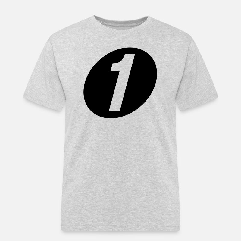 Nummer eins - Männer Workwear T-Shirt - Grau meliert