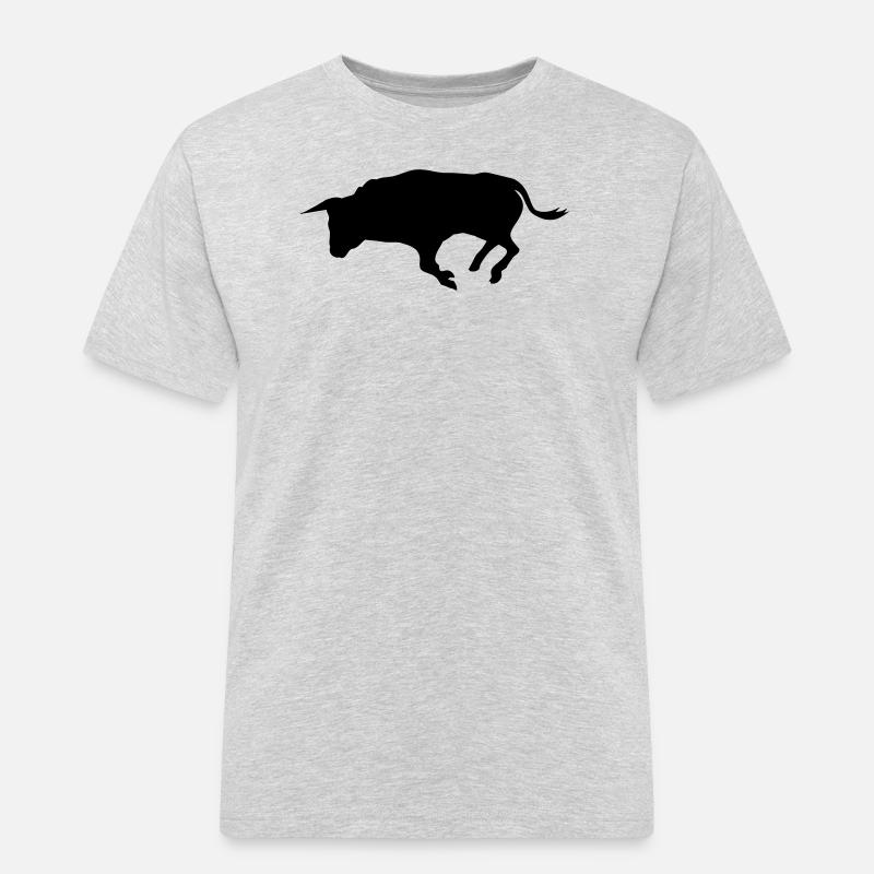 stier - Männer Workwear T-Shirt - Grau meliert