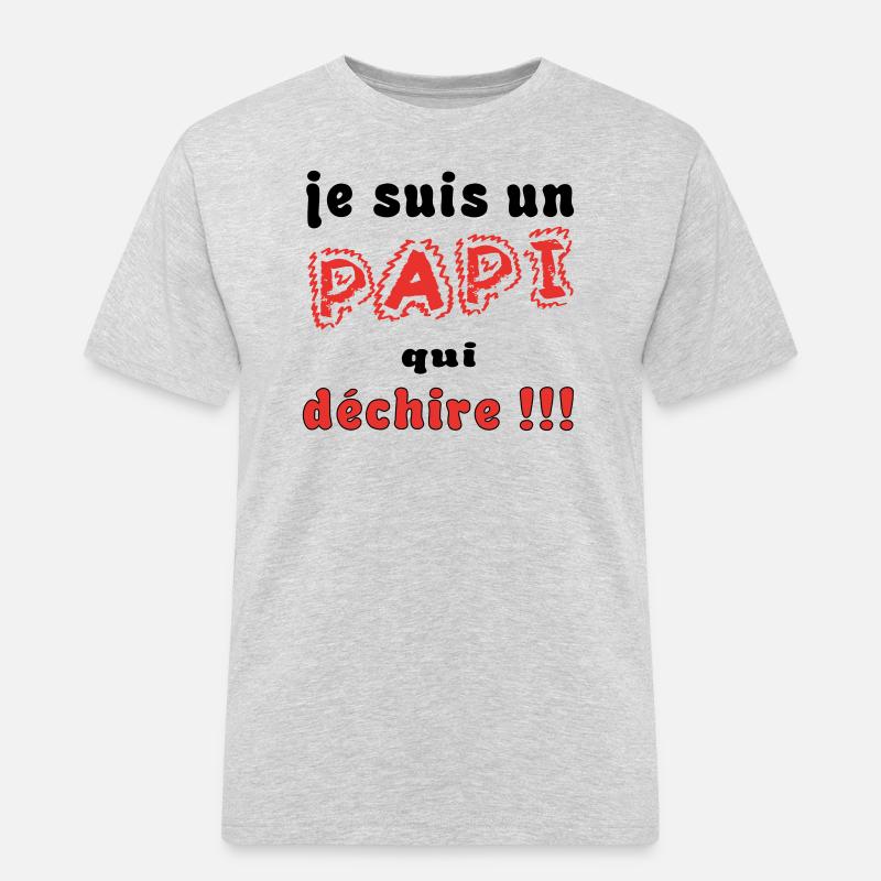 PAPI PAPY - Männer Workwear T-Shirt - Grau meliert