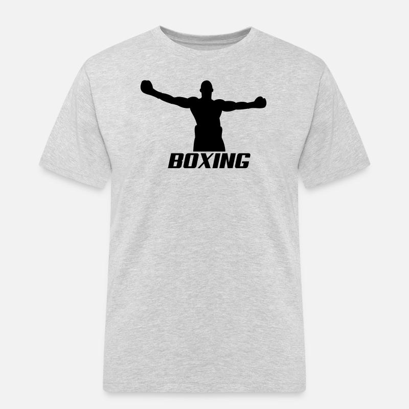 boxing1 - Männer Workwear T-Shirt - Grau meliert