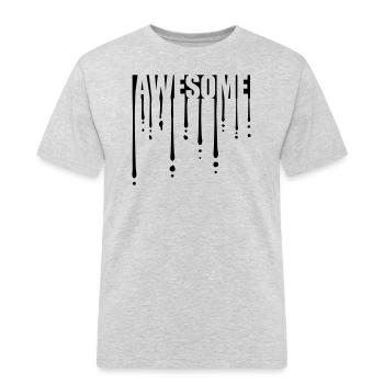 Laisse tomber des graffitis impressionnants - T-shirt Workwear homme - gris chiné - Devant - AI Model Male 185 dark (185cm)
