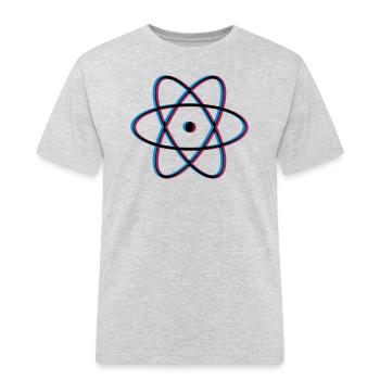 3d atome molécule recherche science étudiant wi - T-shirt Workwear homme - gris chiné - Devant - AI Model Male 185 dark (185cm)