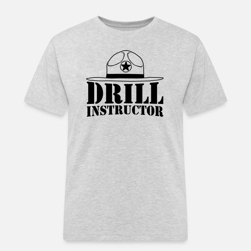 Sheriff Drill Instructor - Männer Workwear T-Shirt - Grau meliert