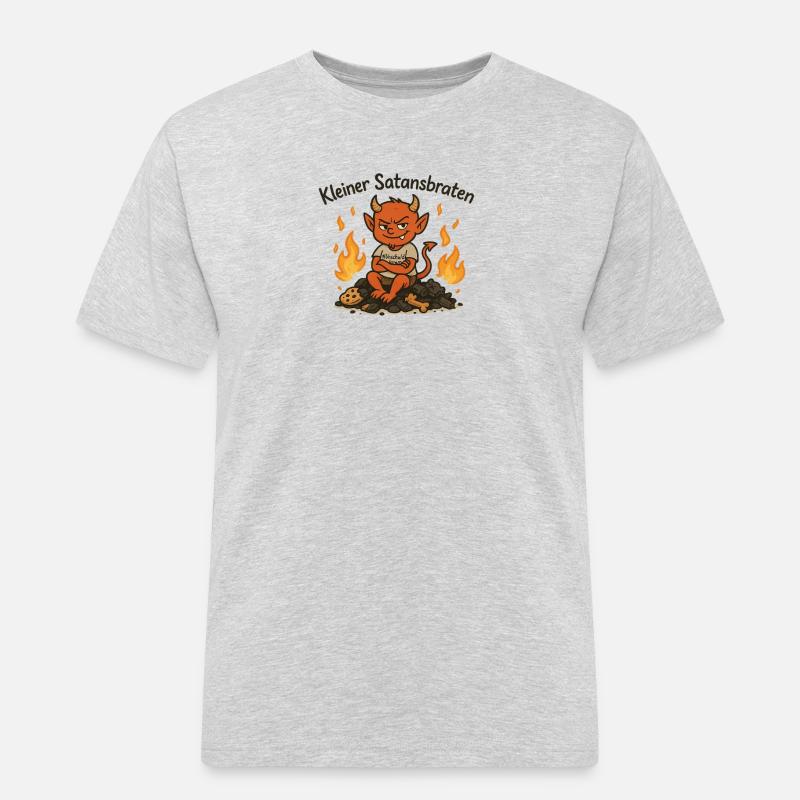 Small Satan's Roast - Men's Workwear T-Shirt - heather grey