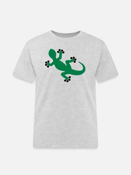 Gecko / Lizard - Men's Workwear T-Shirt - heather grey