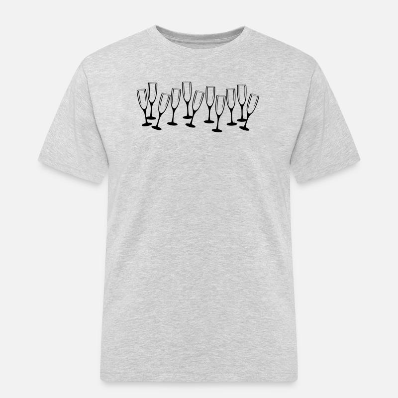 sekt gläser - Männer Workwear T-Shirt - Grau meliert