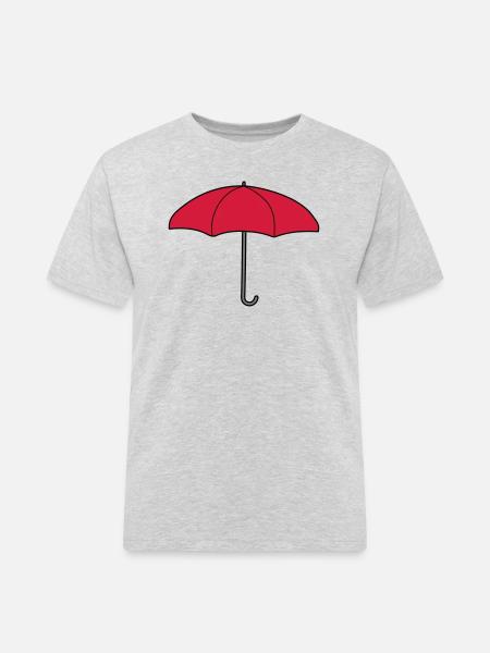 Red Umbrella Design - Men's Workwear T-Shirt - heather grey