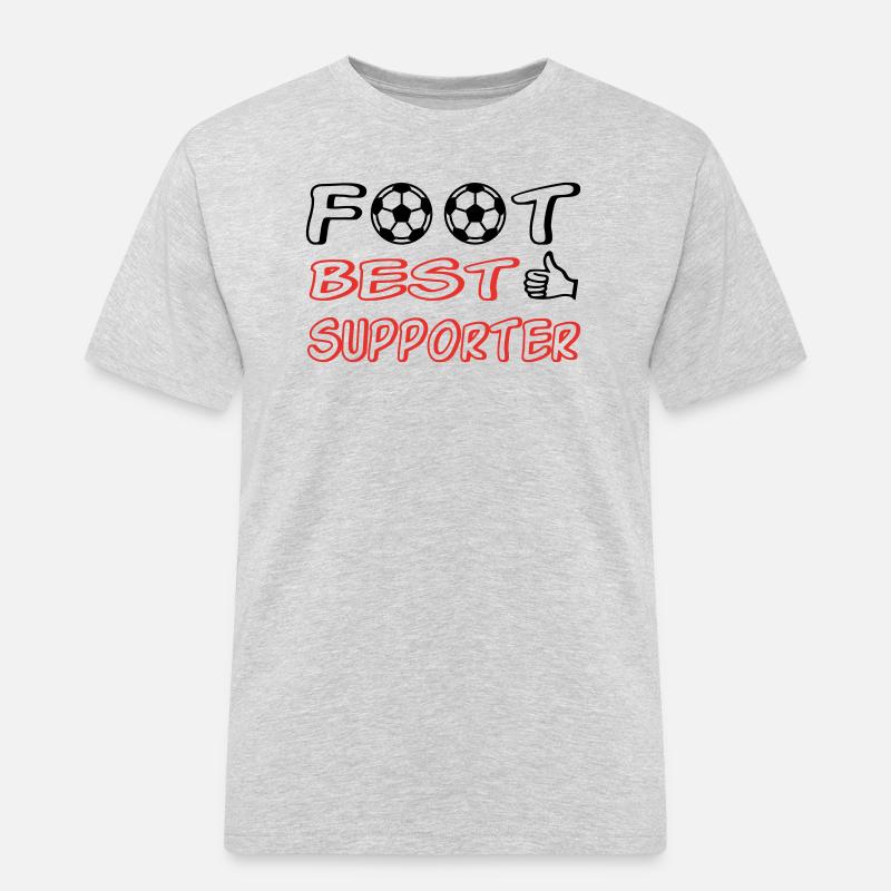 Fuß bester Unterstützer - Männer Workwear T-Shirt - Grau meliert