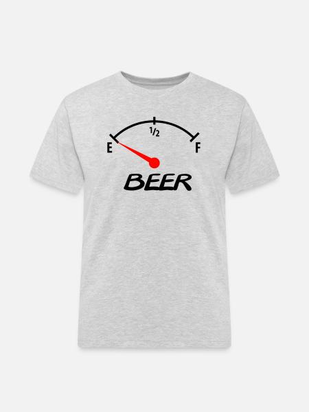 beer - Männer Workwear T-Shirt - Grau meliert
