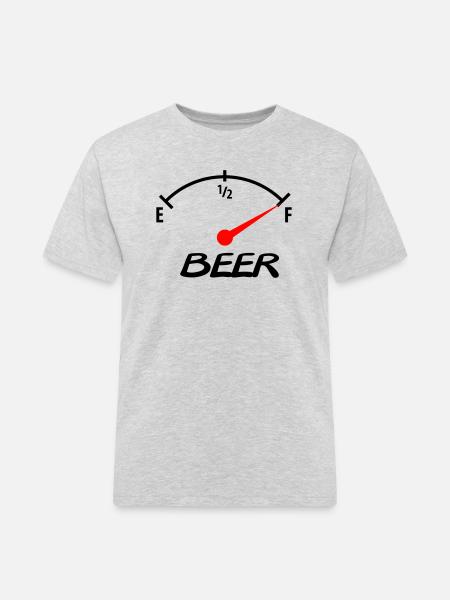 beer - Männer Workwear T-Shirt - Grau meliert