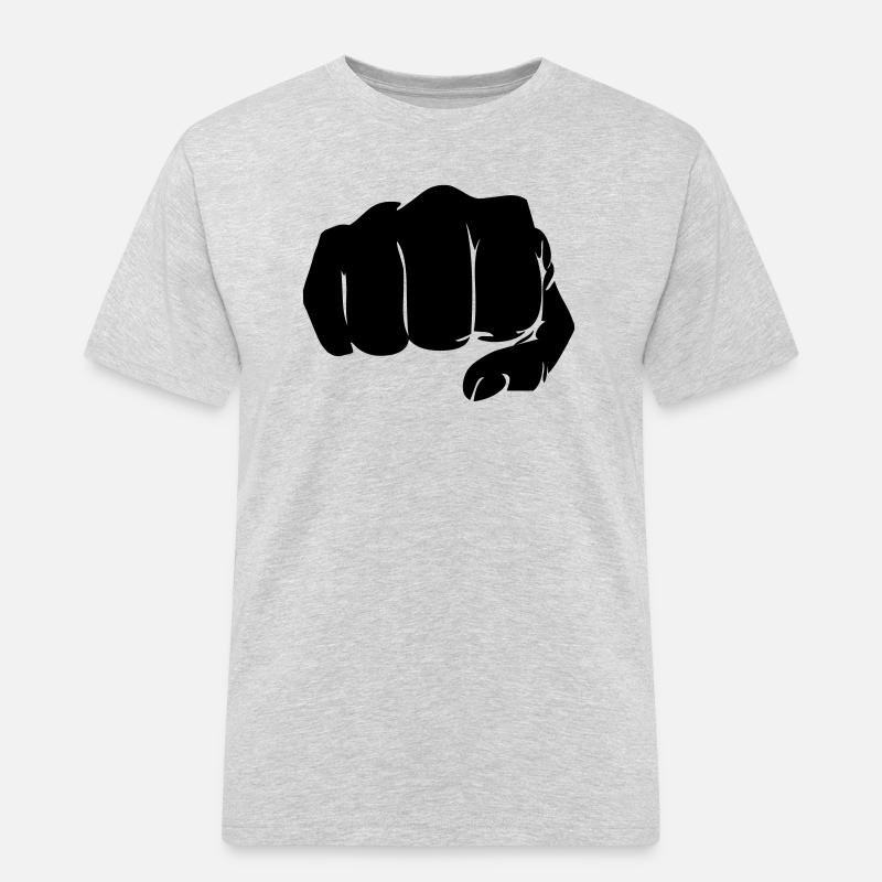 faust_01 - Männer Workwear T-Shirt - Grau meliert