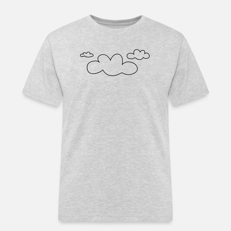 open_clouds - Männer Workwear T-Shirt - Grau meliert