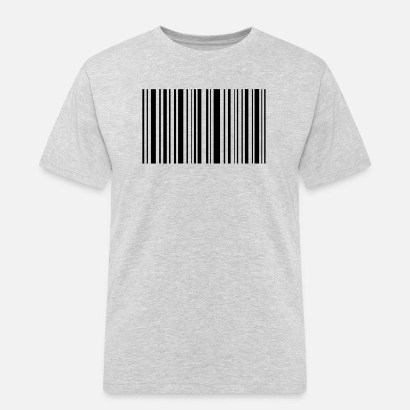 Blanko Barcode - Männer Workwear T-Shirt - Grau meliert