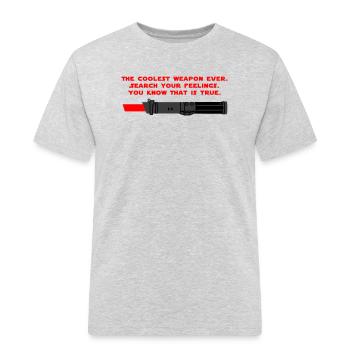 Star Wars: Arme / arme / sabre laser - T-shirt Workwear homme - gris chiné - Devant - AI Model Male 185 dark (185cm)