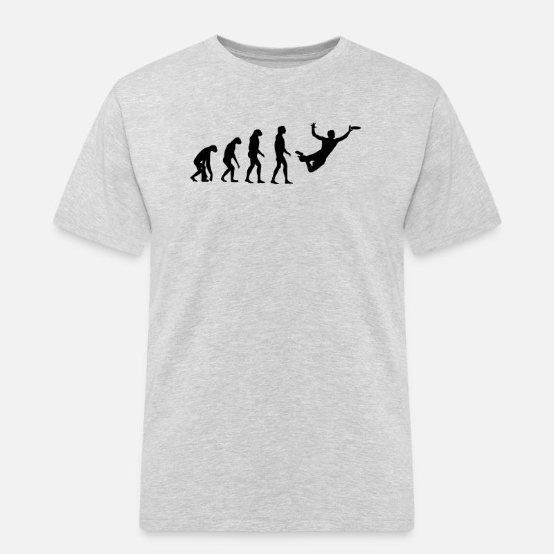 Ultimate Frisbee Evolution - Männer Workwear T-Shirt - Grau meliert