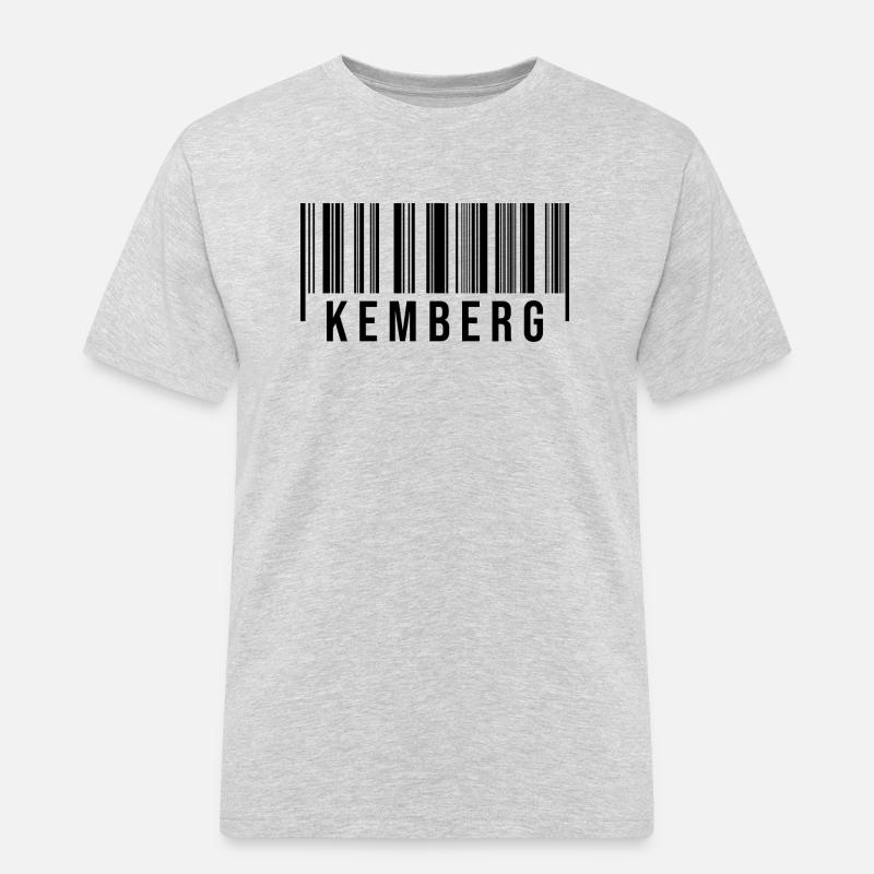 Kemberg Strichcode - Männer Workwear T-Shirt - Grau meliert