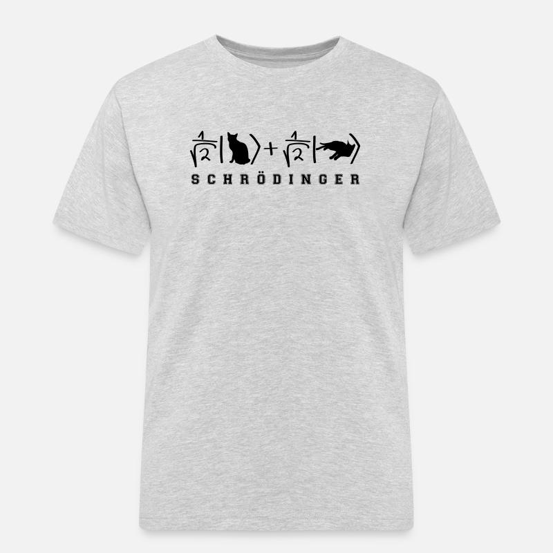 Quantenphysik Schrödinger Katze - Männer Workwear T-Shirt - Grau meliert