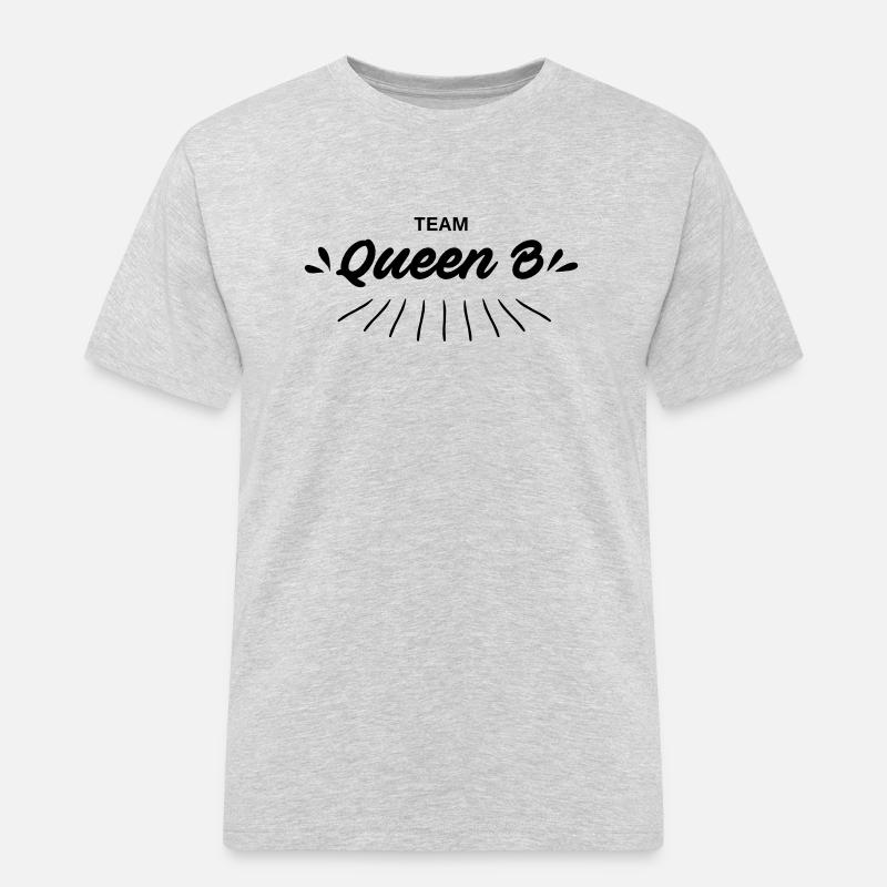 Team Queen B - Männer Workwear T-Shirt - Grau meliert