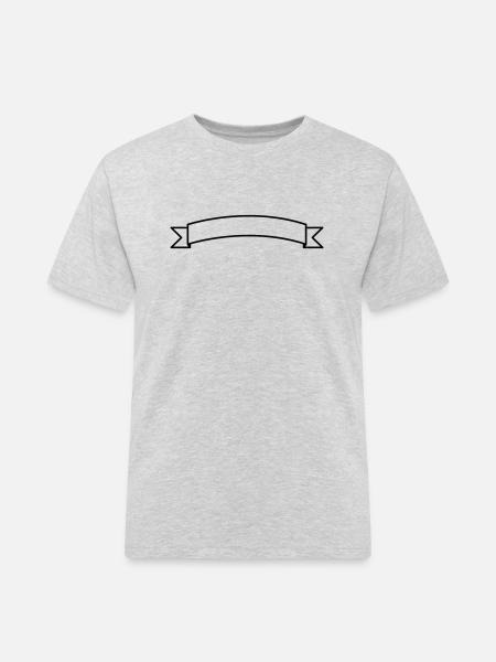 Banner labelsjabloon voor ontwerpers - Mannen Workwear T-shirt - grijs gemêleerd