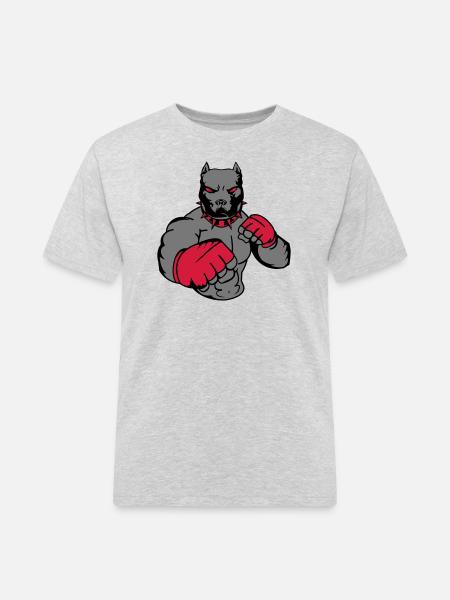 pitbull_fighter_002 - Men's Workwear T-Shirt - heather grey