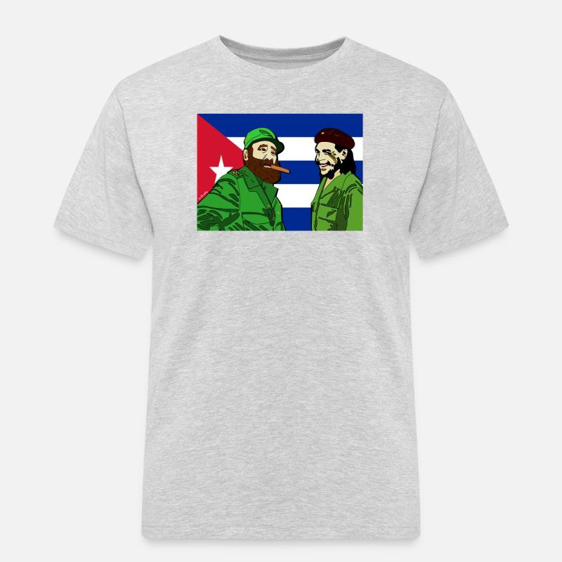 Fidel & Che Tee - Herre Workwear T-Shirt - grå meleret