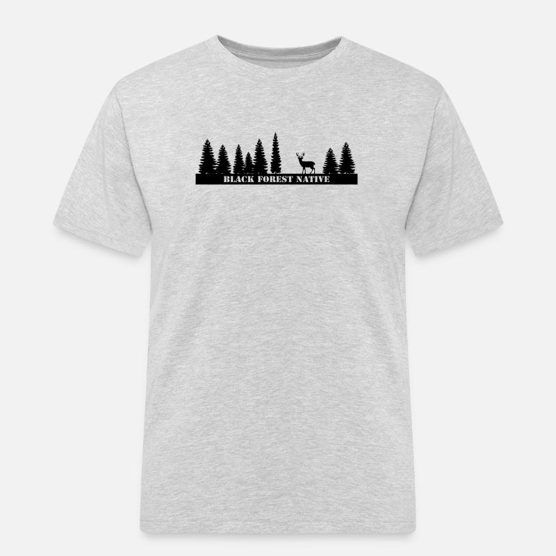 Black Forest Native - Männer Workwear T-Shirt - Grau meliert