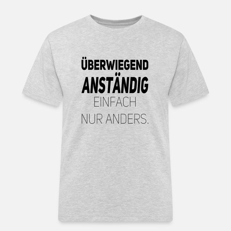 Anständig einfach nur anders - Männer Workwear T-Shirt - Grau meliert