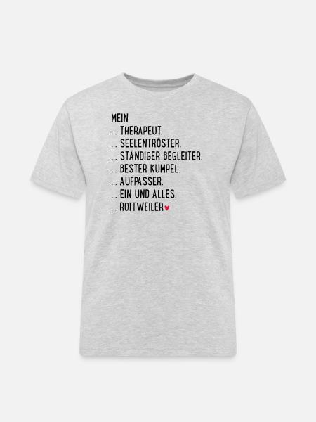 rottweiler - Männer Workwear T-Shirt - Grau meliert