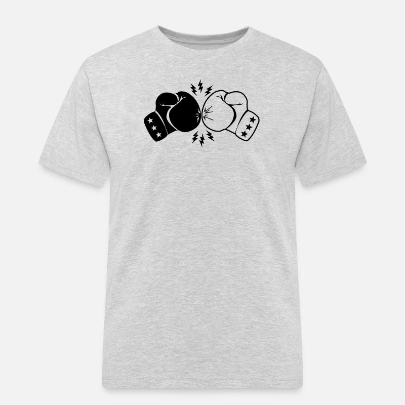 Boxboxhandschuhe Kontakt mit Blitz - Männer Workwear T-Shirt - Grau meliert