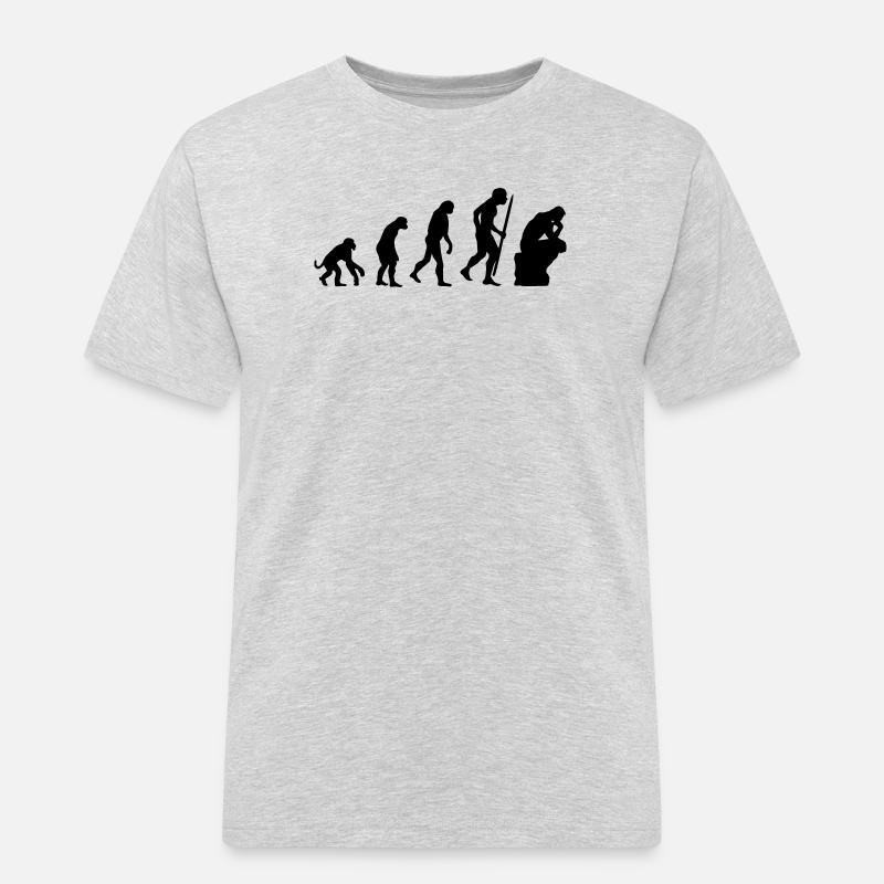 Evolution of the thinker philosophy, philosopher - Men's Workwear T-Shirt - heather grey