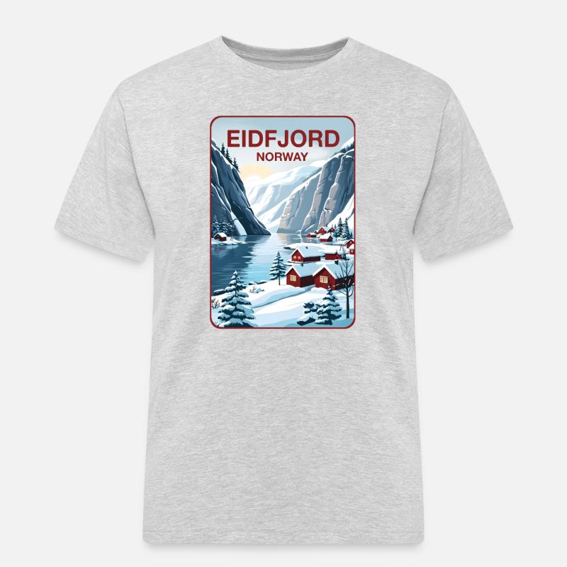 Eidfjord - Männer Workwear T-Shirt - Grau meliert
