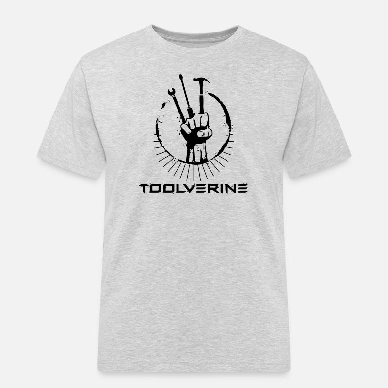 toolverine - Männer Workwear T-Shirt - Grau meliert