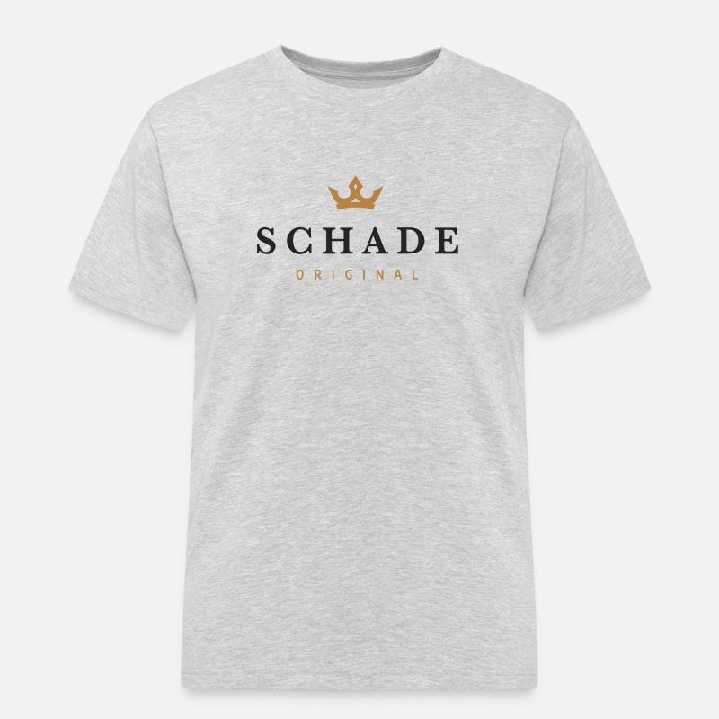 Schade Original Familienlogo - Männer Workwear T-Shirt - Grau meliert
