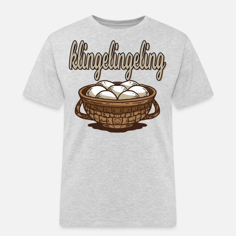 Klingelingeling für einen Eiermann und - Männer Workwear T-Shirt - Grau meliert