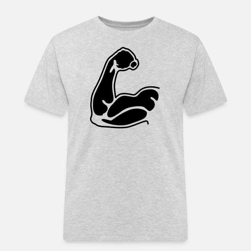 muscles - Men's Workwear T-Shirt - heather grey