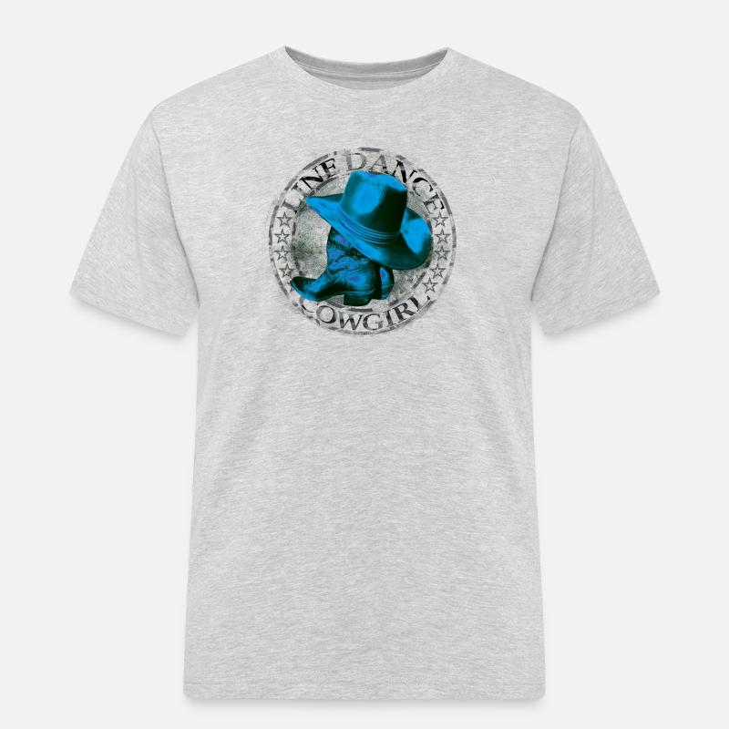 kl_linedance26a - Männer Workwear T-Shirt - Grau meliert