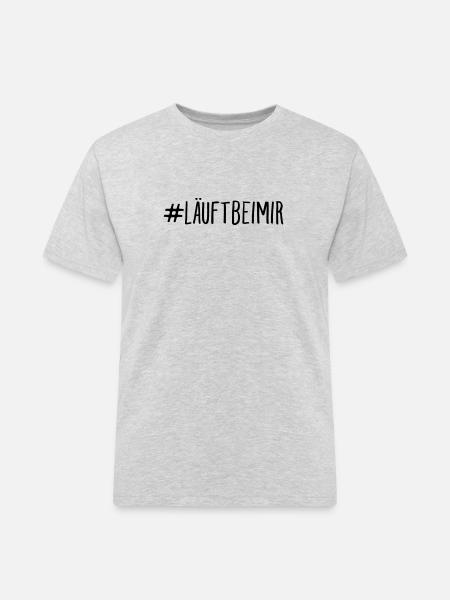 #läuftbeimir - Männer Workwear T-Shirt - Grau meliert