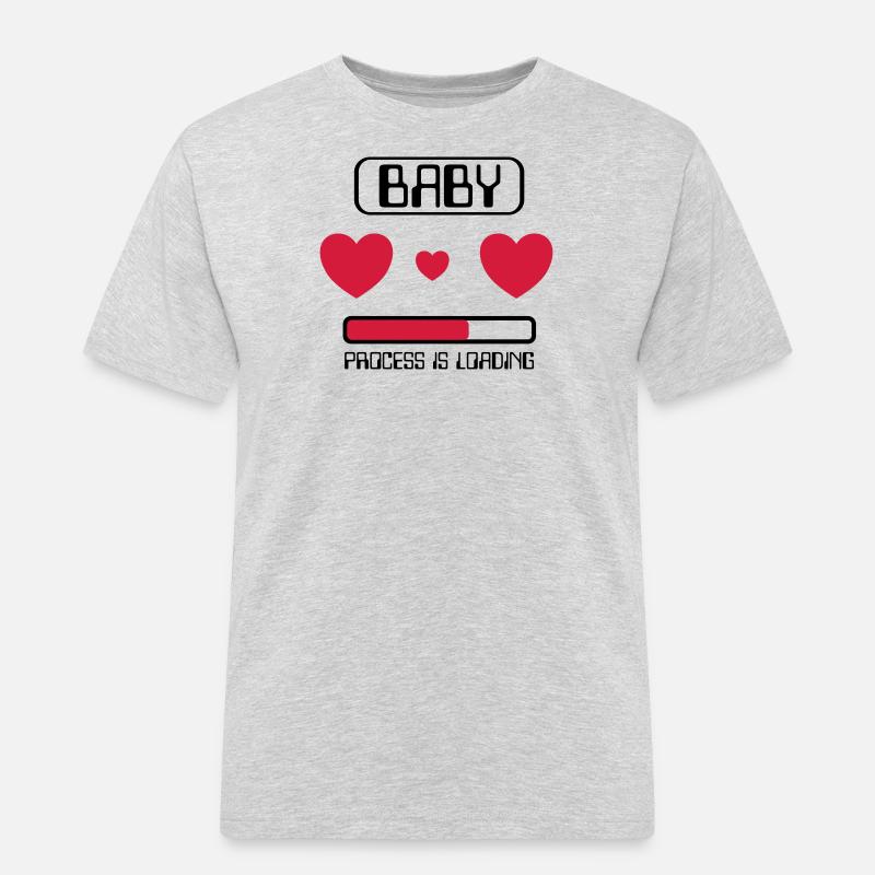 Baby Process is loading - Männer Workwear T-Shirt - Grau meliert