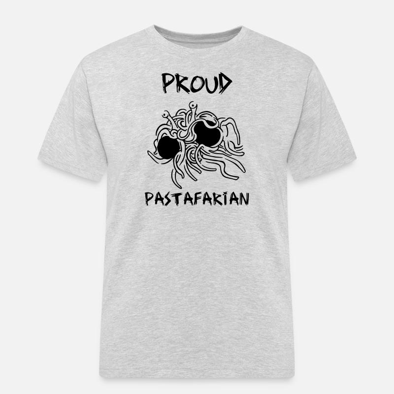 Stolzes Pastafarian - Männer Workwear T-Shirt - Grau meliert