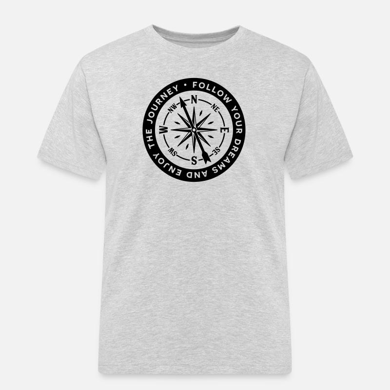 Kompass - Männer Workwear T-Shirt - Grau meliert