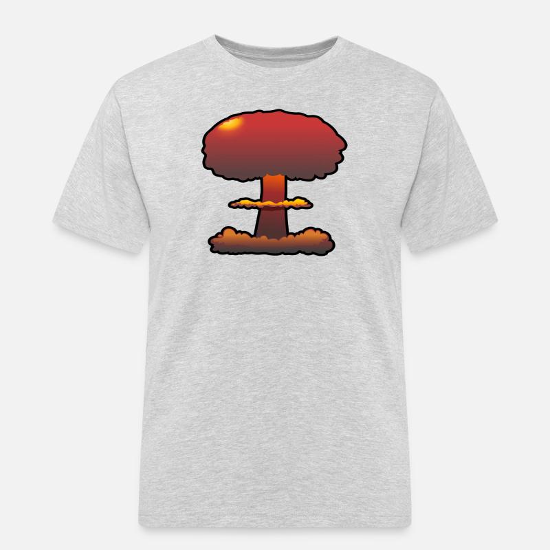 Boom Comic Explosion Atompilz - Männer Workwear T-Shirt - Grau meliert