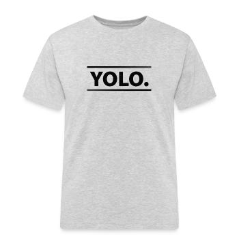 YOLO - T-shirt Workwear homme - gris chiné - Devant - AI Model Male 185 dark (185cm)