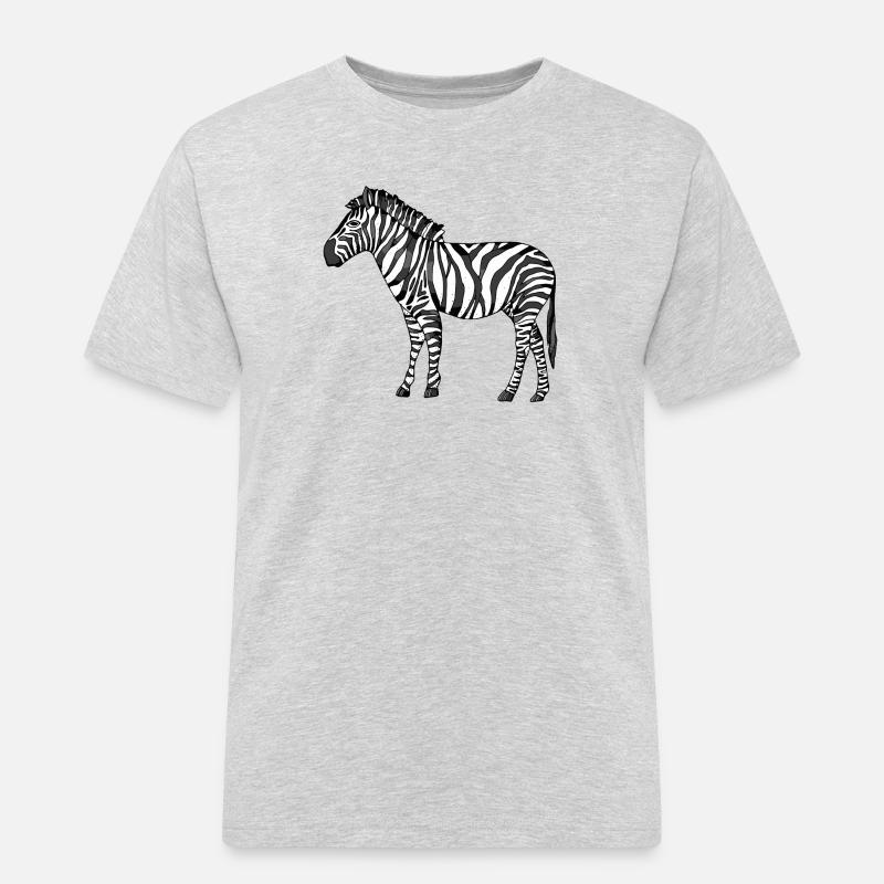 Zebra - Männer Workwear T-Shirt - Grau meliert