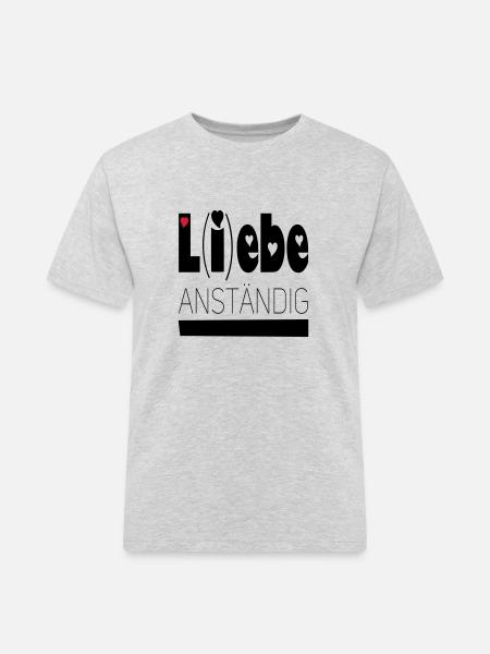 lebe anständig - Männer Workwear T-Shirt - Grau meliert