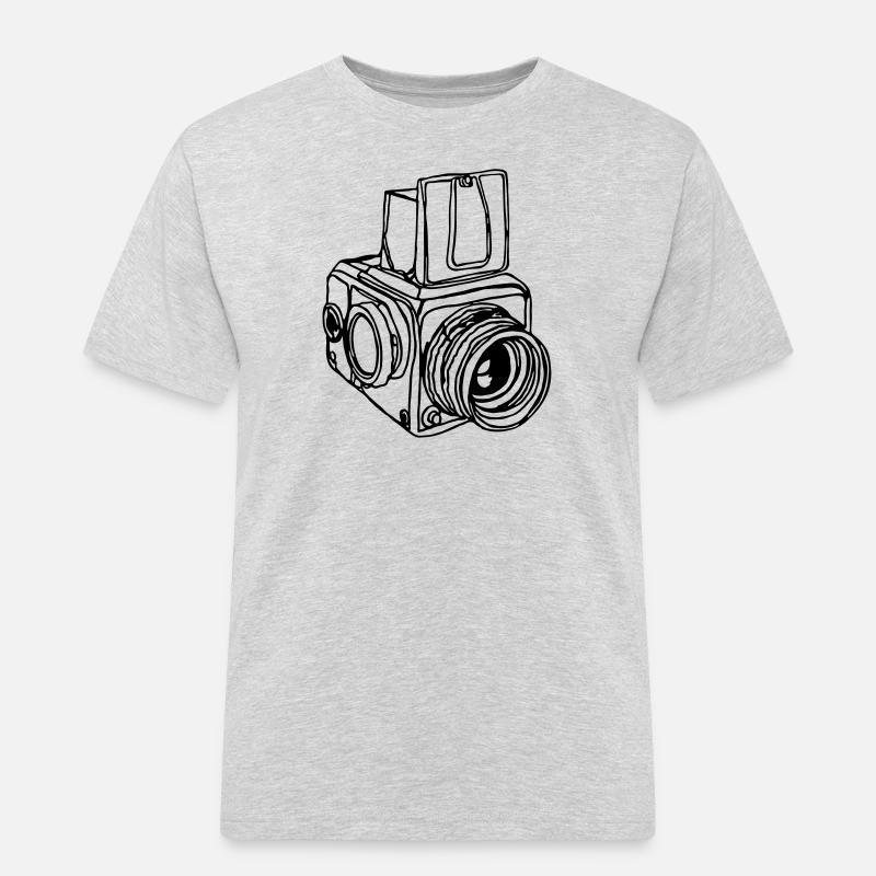 Fotokamera - Männer Workwear T-Shirt - Grau meliert