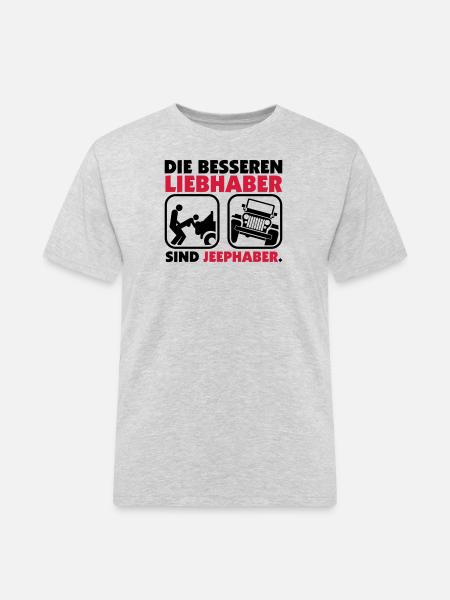 Ohne Worte. - Männer Workwear T-Shirt - Grau meliert